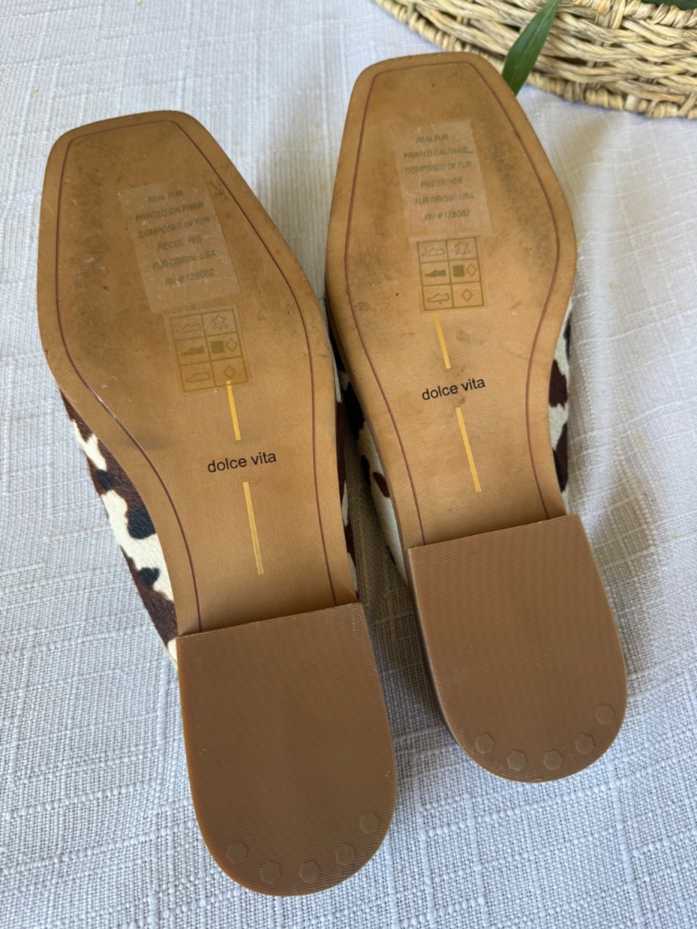 Dolce Vita Bradley Cow Print Mules - Picture 6 of 6